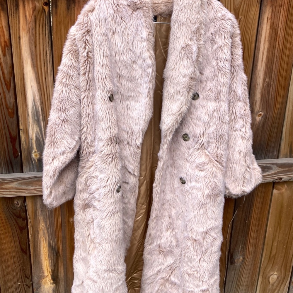 HARVEY BY HARVEY BERNARD Vintage Faux Fur Coat Size 12